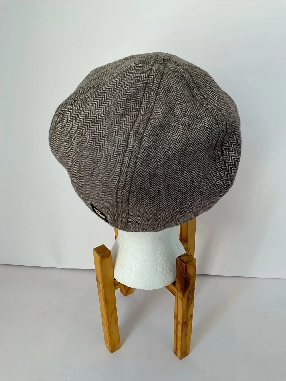 Goorin Bros Brown-Gray Herringbone Newsboy Flat Cap